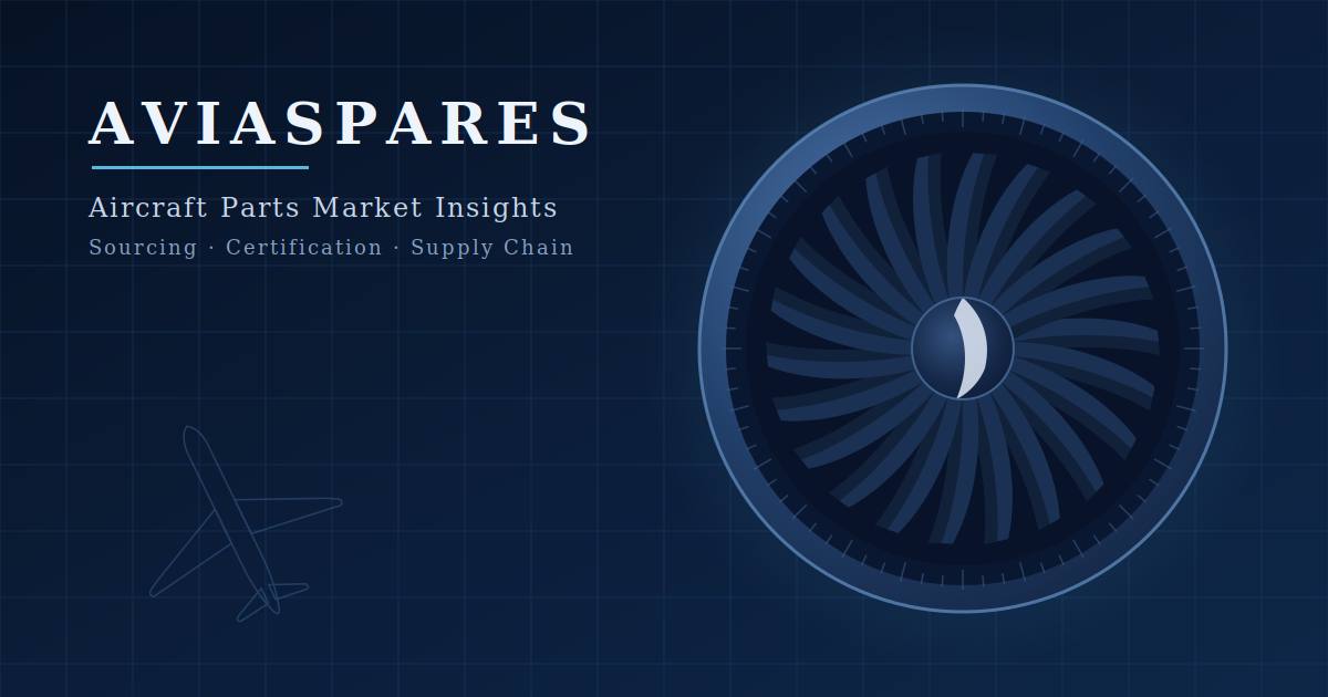 Turbofan engine front view on blueprint background — Aviaspares aircraft parts market insights